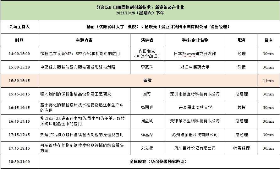 会议议程
