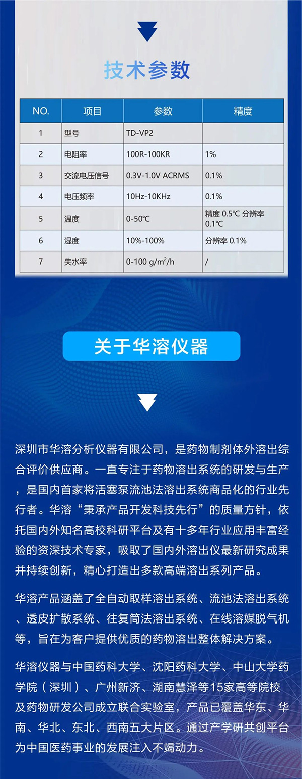 新品推荐 | 华溶TD-VP2皮肤完整性测试仪，助力透皮扩散试验，提高成功率