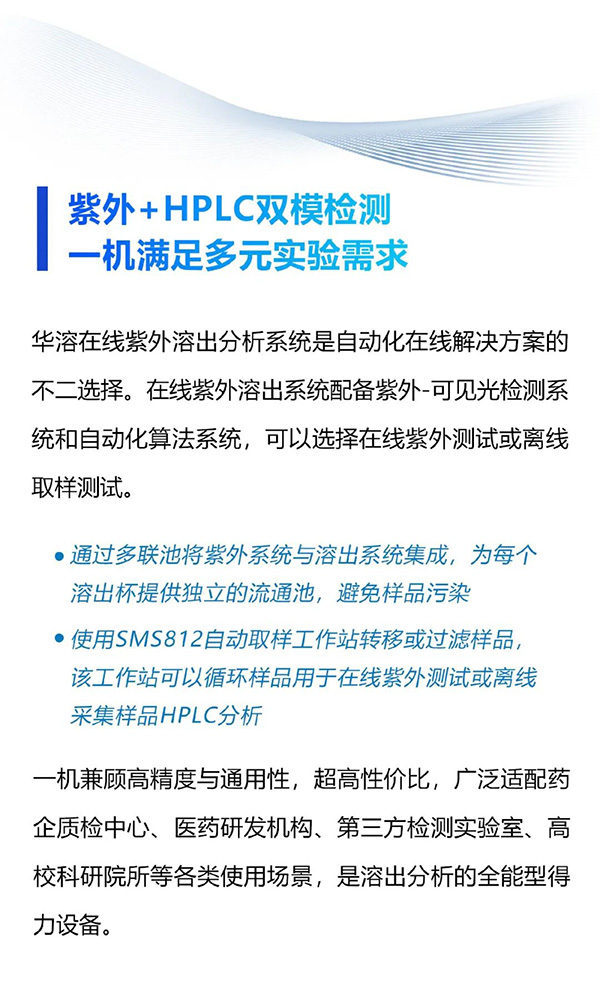 溶出检测全面升级｜华溶DS-806UV在线紫外溶出测试系统，让精准与高效兼得